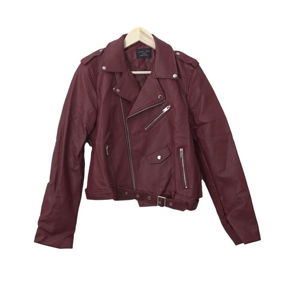 Jackets & Blazers - Vegan Leather Biker Jacket